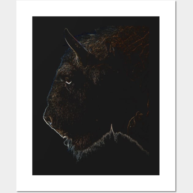 american bison Wall Art by hottehue